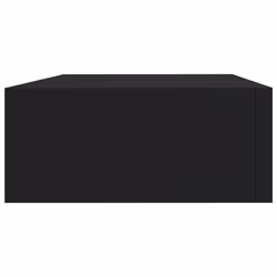vidaXL 2x Wall-mounted Drawer Shelves Black MDF Wall CabinetFloating Shelf - Additional view 5