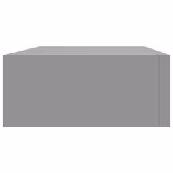 vidaXL Wall-mounted Drawer Shelf Grey MDF Wall Cabinet Floating Shelf Set - Additional view 4