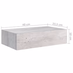 vidaXL 2x Wall Drawer Shelves Concrete Grey MDF Wall CabinetFloating Shelf - Additional view 9