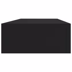 vidaXL 2x Wall-mounted Drawer Shelves Black MDF Floating Cabinet Wall Shelf - Additional view 5