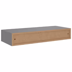 vidaXL Wall-mounted Drawer Shelf Grey MDF Ledges Floating Cabinet Wall Shelf - Additional view 6