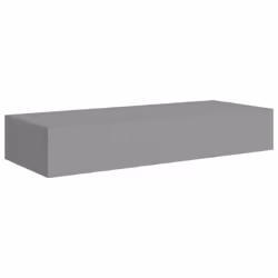 vidaXL 2x Wall-mounted Drawer Shelves Grey MDF Floating Cabinet Wall Shelf