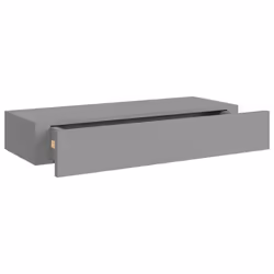 vidaXL 2x Wall-mounted Drawer Shelves Grey MDF Floating Cabinet Wall Shelf - Additional view 7