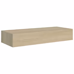 vidaXL 2x Wall-mounted Drawer Shelves Oak MDF Floating Cabinet Wall Shelf