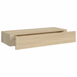 vidaXL 2x Wall-mounted Drawer Shelves Oak MDF Floating Cabinet Wall Shelf - Additional view 7