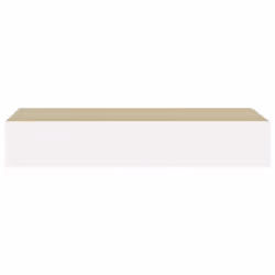 vidaXL 2x Wall Drawer Shelves Oak and White MDF Floating Cabinet Wall Shelf - Additional view 4
