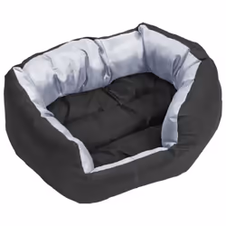 vidaXL Reversible & Washable Dog Cushion Pet Mattress Bed Basket Grey & Black - Additional view 7