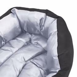 vidaXL Reversible & Washable Dog Cushion Pet Mattress Bed Basket Grey & Black - Additional view 9