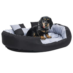 vidaXL Reversible & Washable Dog Cushion Grey and Black Dog Sofa Bed Unit