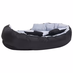 vidaXL Reversible & Washable Dog Cushion Grey and Black Dog Sofa Bed Unit - Additional view 5