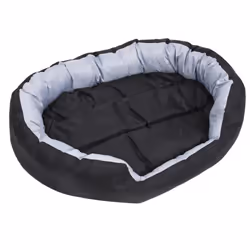 vidaXL Reversible & Washable Dog Cushion Grey and Black Dog Sofa Bed Unit - Additional view 6