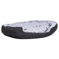 vidaXL Reversible & Washable Dog Cushion Grey and Black Dog Mattress Basket - Additional view 6
