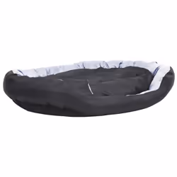 vidaXL Reversible & Washable Dog Cushion Grey and Black Dog Mattress Basket - Additional view 7