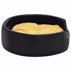 vidaXL Dog Bed Pet Cushion Dog Sofa Couch Pet Mattress Plush and Faux Leather - yellow, 99 x 89 x 21 cm - Additional view 4