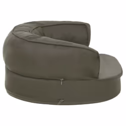 vidaXL Ergonomic Dog Bed Mattress Linen Look Dark Grey Dog Basket Pet Cushion