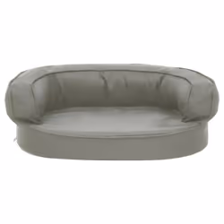 vidaXL Ergonomic Dog Bed Mattress Linen Look Grey Dog Basket Pet Cushion Sofa