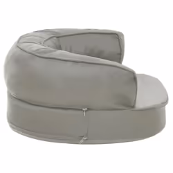 vidaXL Ergonomic Dog Bed Mattress Linen Look Grey Dog Basket Pet Cushion Sofa
