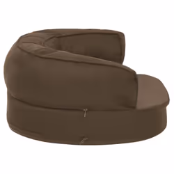 vidaXL Ergonomic Dog Bed Mattress Linen Look Brown Dog Basket Pet Cushion