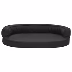 vidaXL Ergonomic Dog Bed Mattress Linen Look Black Dog Pet Cushion Sofa Basket