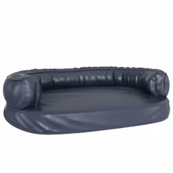 vidaXL Ergonomic Foam Dog Bed Faux Leather Pet Sofa Multi Colours Multi Sizes - dark blue, 88 x 65 cm