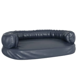 vidaXL Ergonomic Foam Dog Bed Faux Leather Pet Sofa Multi Colours Multi Sizes - dark blue, 88 x 65 cm