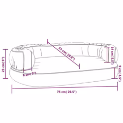 vidaXL Ergonomic Foam Dog Bed Faux Leather Pet Sofa Multi Colours Multi Sizes - grey, 75 x 53 cm - Additional view 6