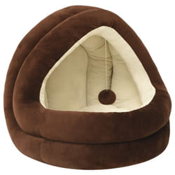vidaXL Cat Bed Cushion Mattress Pet Basket Brown/Grey 40x40x35 cm/50x50x45 cm - brown, 40 x 40 x 35 cm