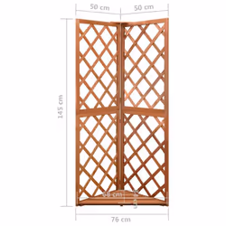 vidaXL Solid Fir Wood Corner Trellis 50x50x145 cm Wooden Garden Patio Trellis - Additional view 6