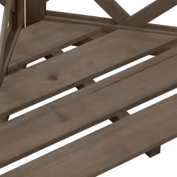 vidaXL Solid Fir Wood Corner Trellis Grey Wooden Outdoor Garden Stable Trellis - Additional view 5