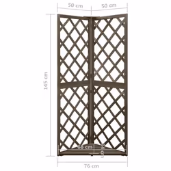 vidaXL Solid Fir Wood Corner Trellis Grey Wooden Outdoor Garden Stable Trellis - Additional view 6