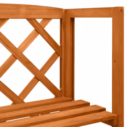 vidaXL Solid Fir Wood Trellis with Shelves Wooden Outdoor Garden Plant Shelf - Additional view 4