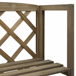 vidaXL Solid Fir Wood Trellis with Shelves Grey Wooden Garden Plant Shelf - Additional view 4