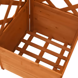 vidaXL Solid Fir Wood Corner Trellis Planter Wooden Outdoor Garden Flower Box
