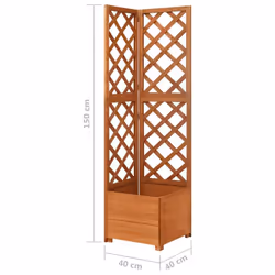 vidaXL Solid Fir Wood Corner Trellis Planter Wooden Outdoor Garden Flower Box - Additional view 5