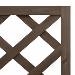 vidaXL Solid Fir Wood Corner Trellis Planter Grey Wooden Garden Flower Box - Additional view 4