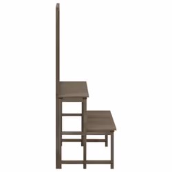 vidaXL Solid Fir Wood Plant Stand with Trellis Grey Wooden Garden Plant Rack - Additional view 2