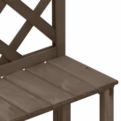 vidaXL Solid Fir Wood Plant Stand with Trellis Grey Wooden Garden Plant Rack - Additional view 4