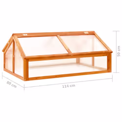 vidaXL Firwood Greenhouse Brown Garden Planter Cold Frame Ample Space Lawn - Additional view 6