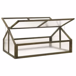 vidaXL Firwood Greenhouse Grey 114x80x50 cm Wooden Cold Frame Garden Planter