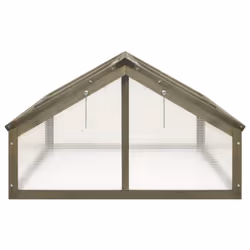 vidaXL Firwood Greenhouse Grey 114x80x50 cm Wooden Cold Frame Garden Planter - Additional view 4