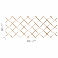 vidaXL 5x Solid Firwood Trellis Fences Outdoor Extending Barrier Brown/Grey - brown, 180 x 80 cm - Additional view 3