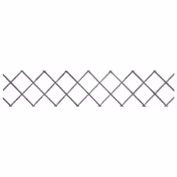 vidaXL 5x Solid Firwood Trellis Fences Outdoor Extending Barrier Brown/Grey - grey, 180 x 30 cm