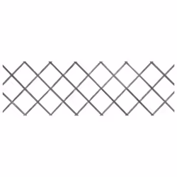 vidaXL 5x Solid Firwood Trellis Fences Outdoor Extending Barrier Brown/Grey - grey, 180 x 60 cm