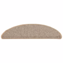 vidaXL 15x Carpet Stair Treads Brown 56x17x3 cm Stair Step Rug Mat Protector