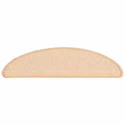 vidaXL 15x Carpet Stair Treads Cream 56x17x3 cm Stair Step Rug Mat Protector