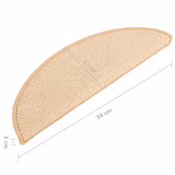 vidaXL 15x Carpet Stair Treads Cream 56x17x3 cm Stair Step Rug Mat Protector - Additional view 7