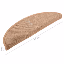 vidaXL Carpet Stair Treads 15 pcs Light Brown 65x21x4 cm - Additional view 8