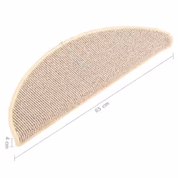 vidaXL Carpet Stair Treads 15 pcs White and Brown 65x21x4 cm - Additional view 8