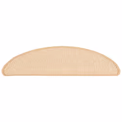 vidaXL Carpet Stair Treads 15 pcs Cream 65x21x4 cm