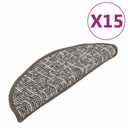 vidaXL Carpet Stair Treads Stair Mat Stair Protector Rug 15 pcs Anthracite